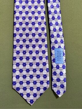 ROBERT TALBOTT Carmel Best of Class Silk Tie Purple Hexagon Geometric USA Made